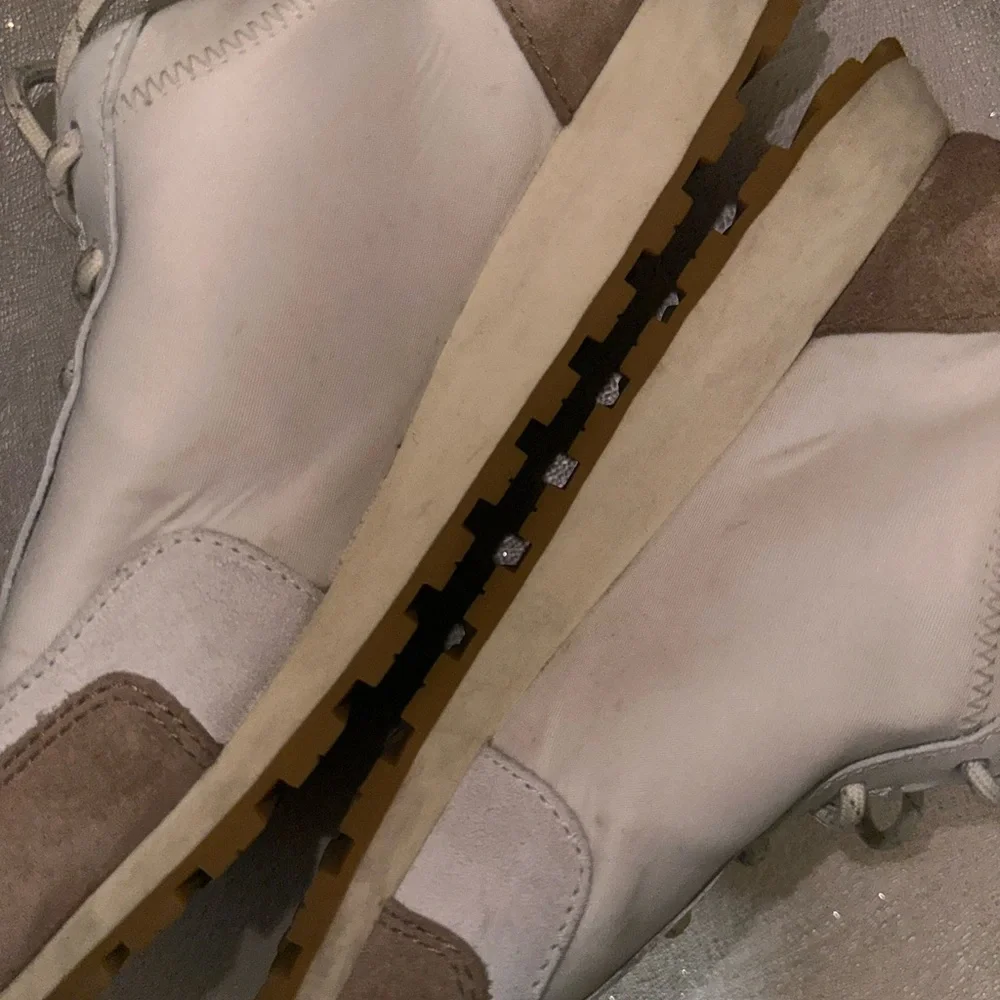 Tory Burch Women's White and Tan Suede & Leather Sneakers athleisure 7